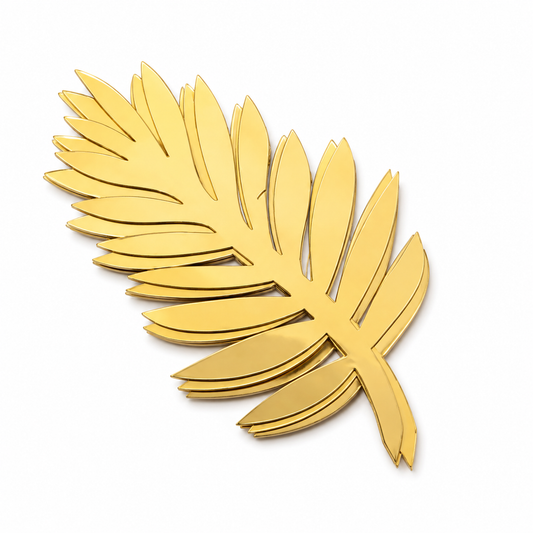 Leaf Acrylic Cake Tags – Pack of 5 Pcs | Premium Leaf Cake Decoration Tags