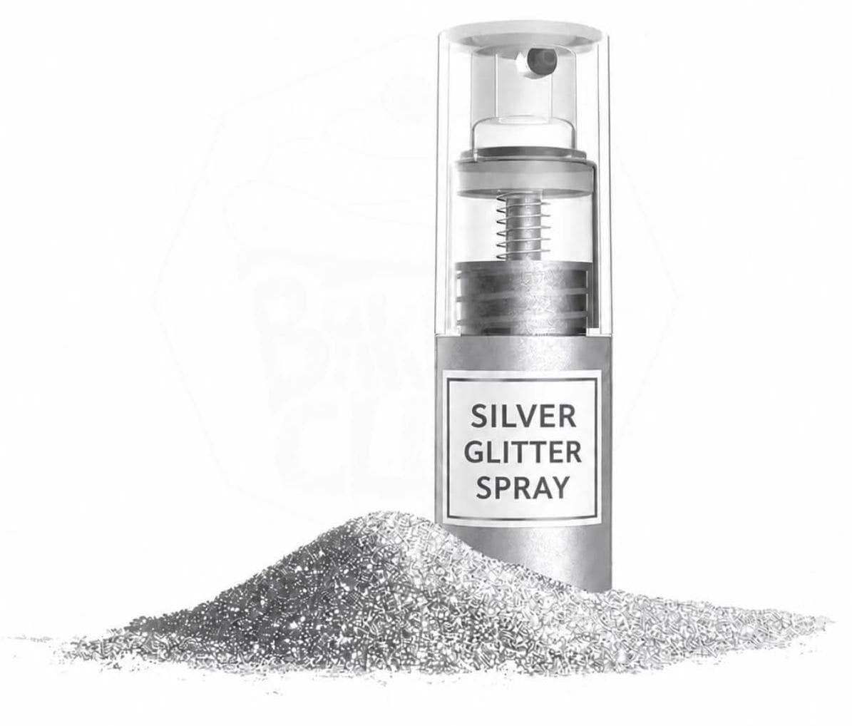 Edible Silver Glitter Spray – Metallic Food Spray for Cake Decorating, Cupcakes & Desserts
