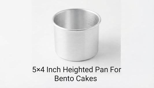 5x4 Inch Heighted Bento Cake Pan | Tall Mini Square Cake Baking Pan for Bento & Layered Cakes