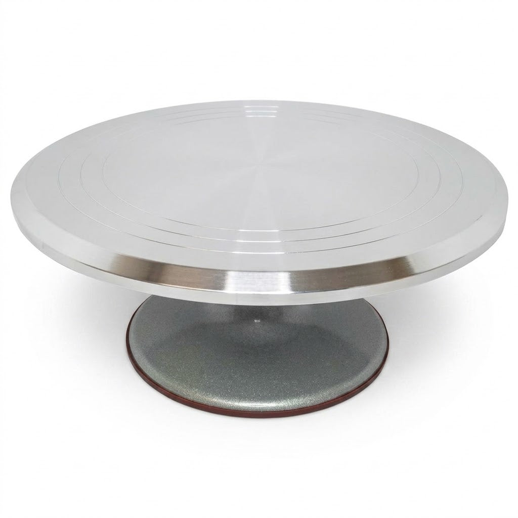 Steel Cake Turntable – Premium Stainless Steel Rotating Cake Decorating Stand