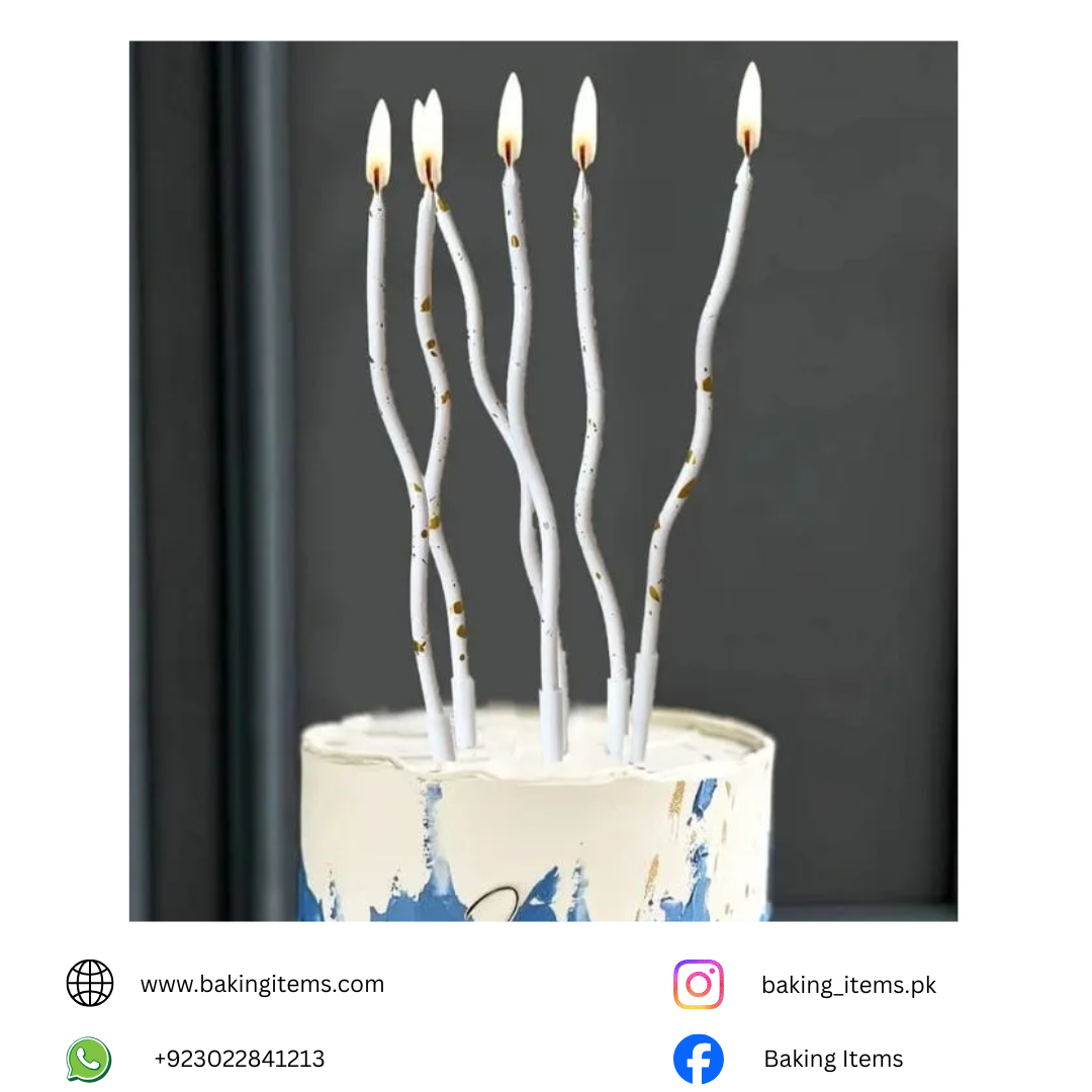 White Curve Candle – 6 Pcs Set