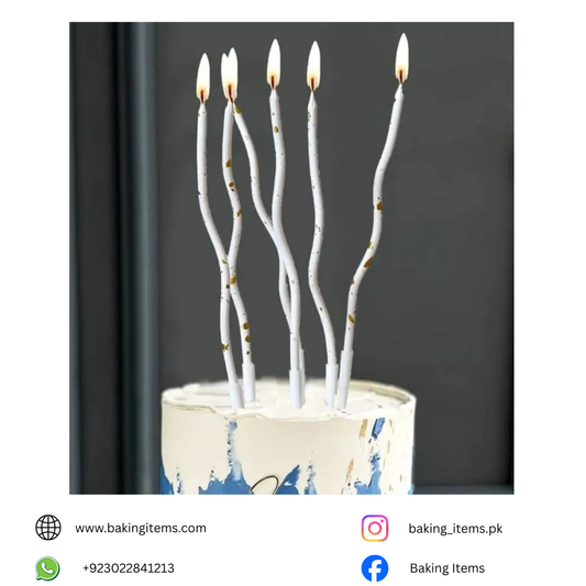 White Curve Candle – 6 Pcs Set