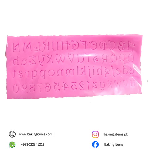 Funky Alphabet & Numbers Silicone Mold