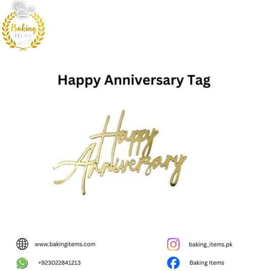 Happy Anniversary Tag – Cake Topper