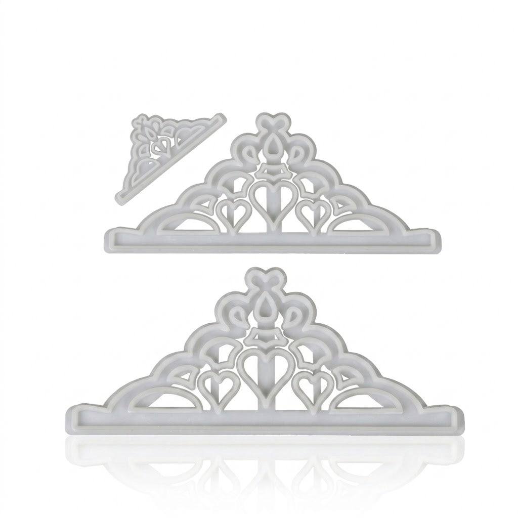 2 Pcs Crown Cutter Set – Premium Crown-Shaped Fondant & Cake Decorating Cutters